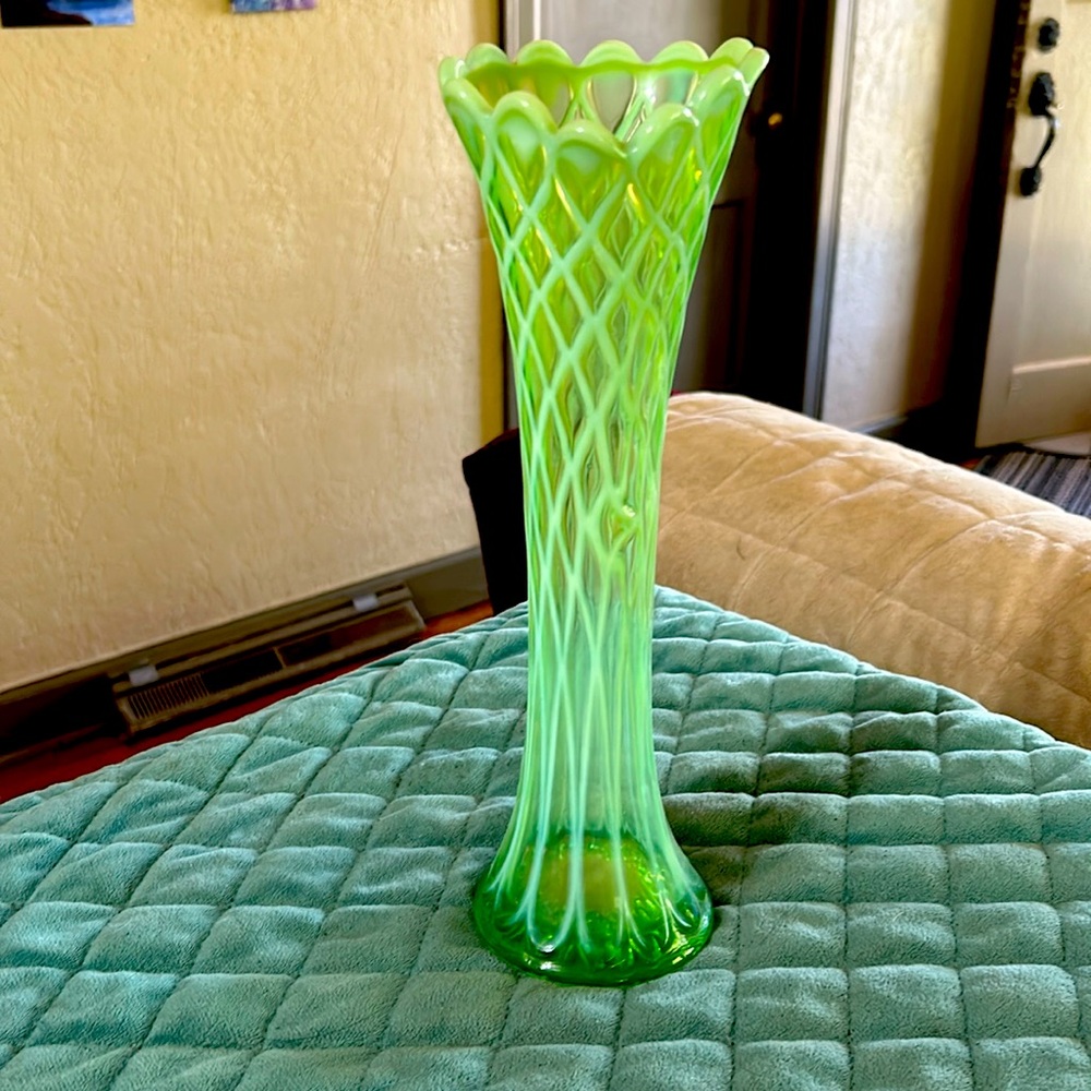 Diamond and Oval Thumbprint Vase